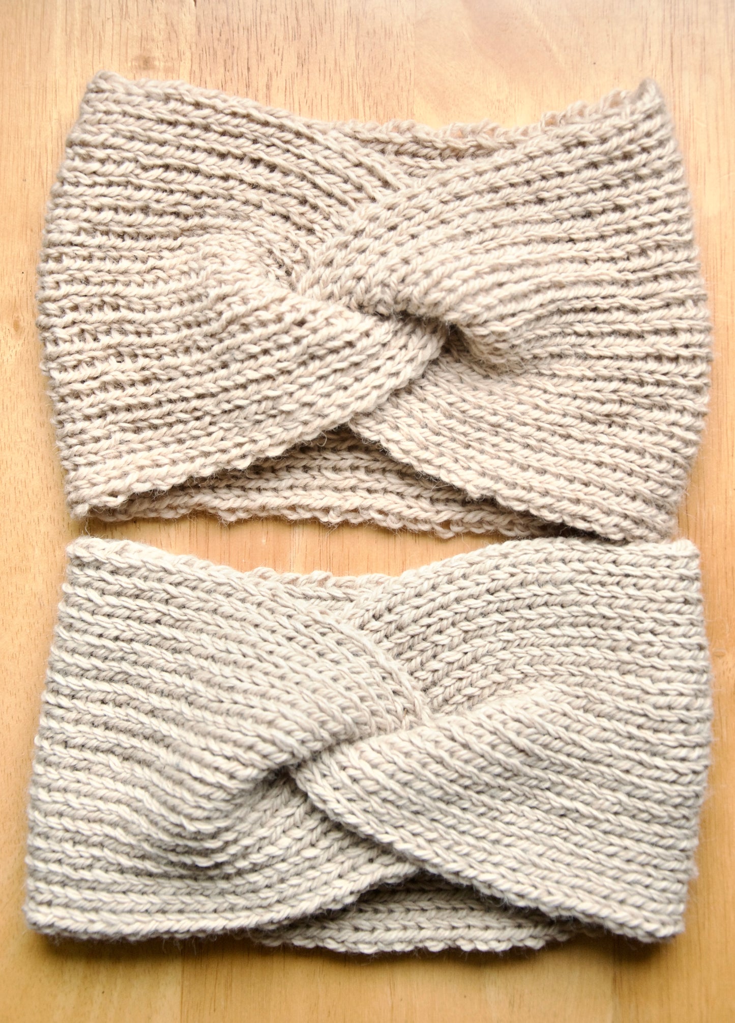 Beige Centre Pull Headbands
