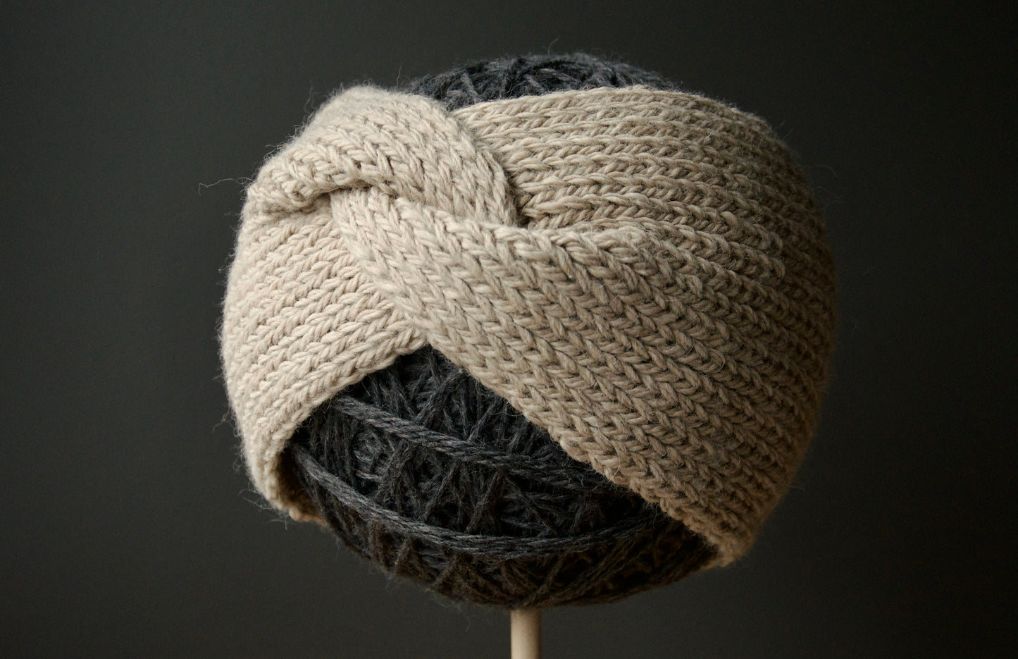 Beige Centre Pull Headbands