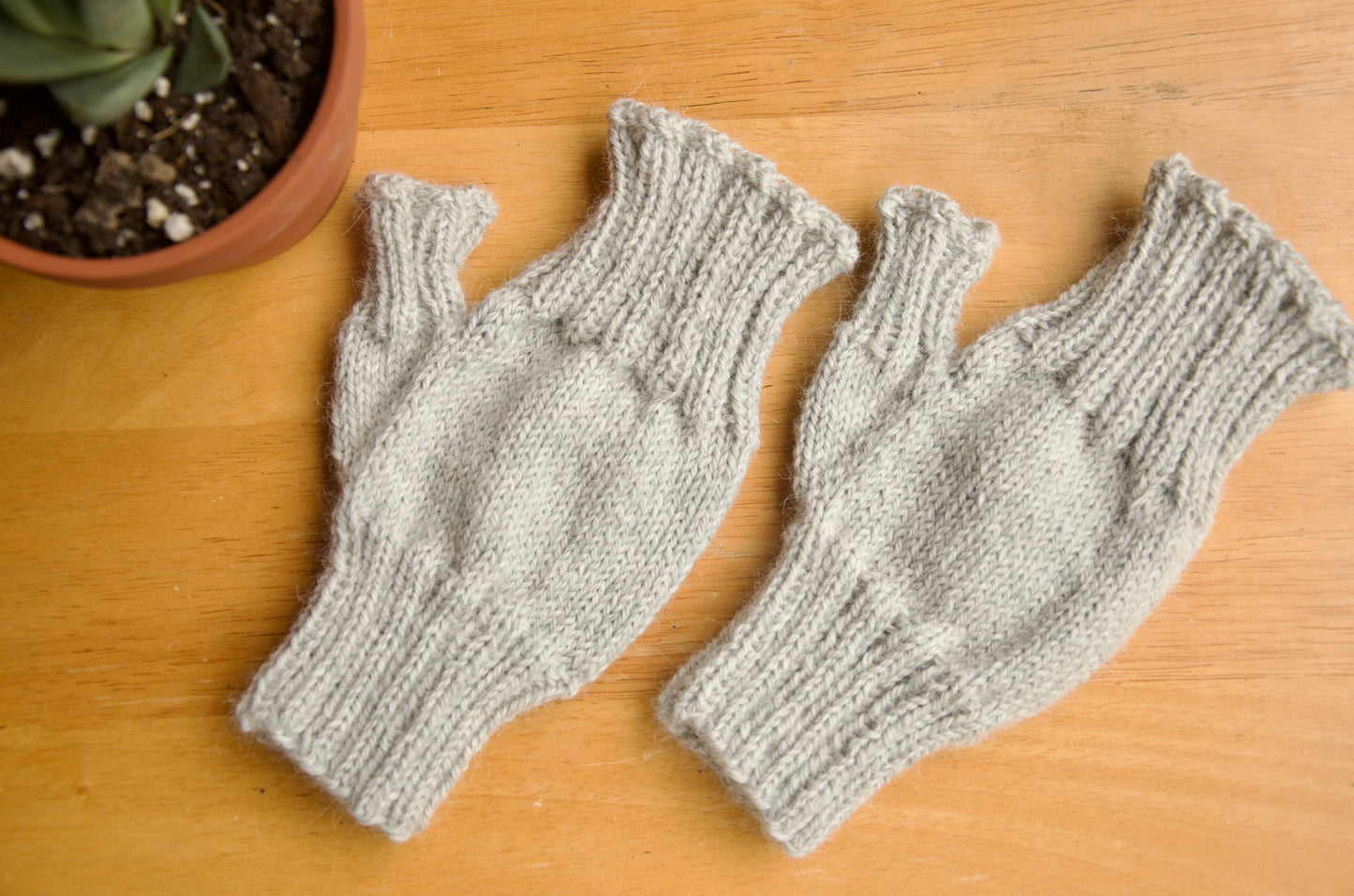 Fingerless Mitts - Solid Colour