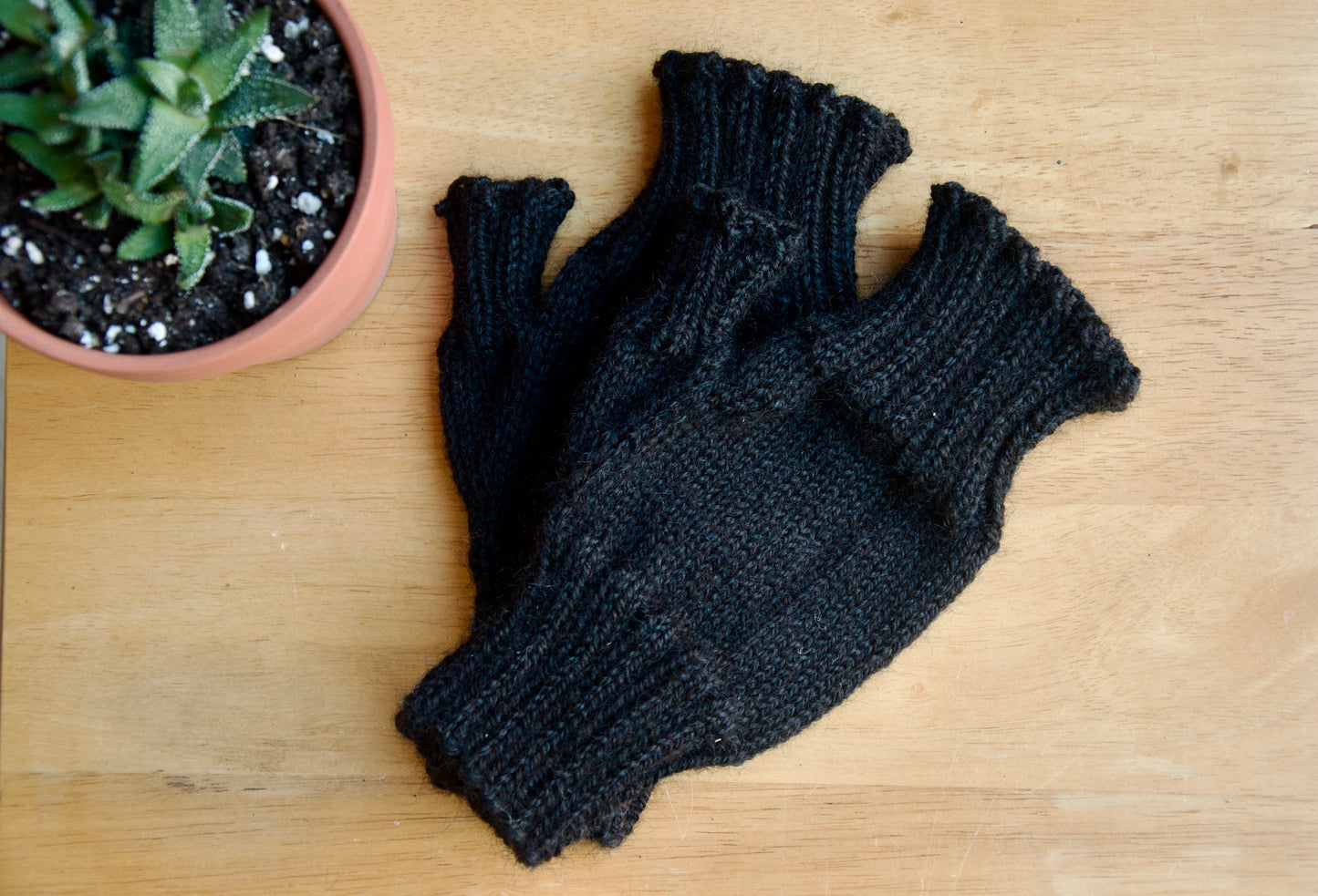 Fingerless Mitts - Solid Colour