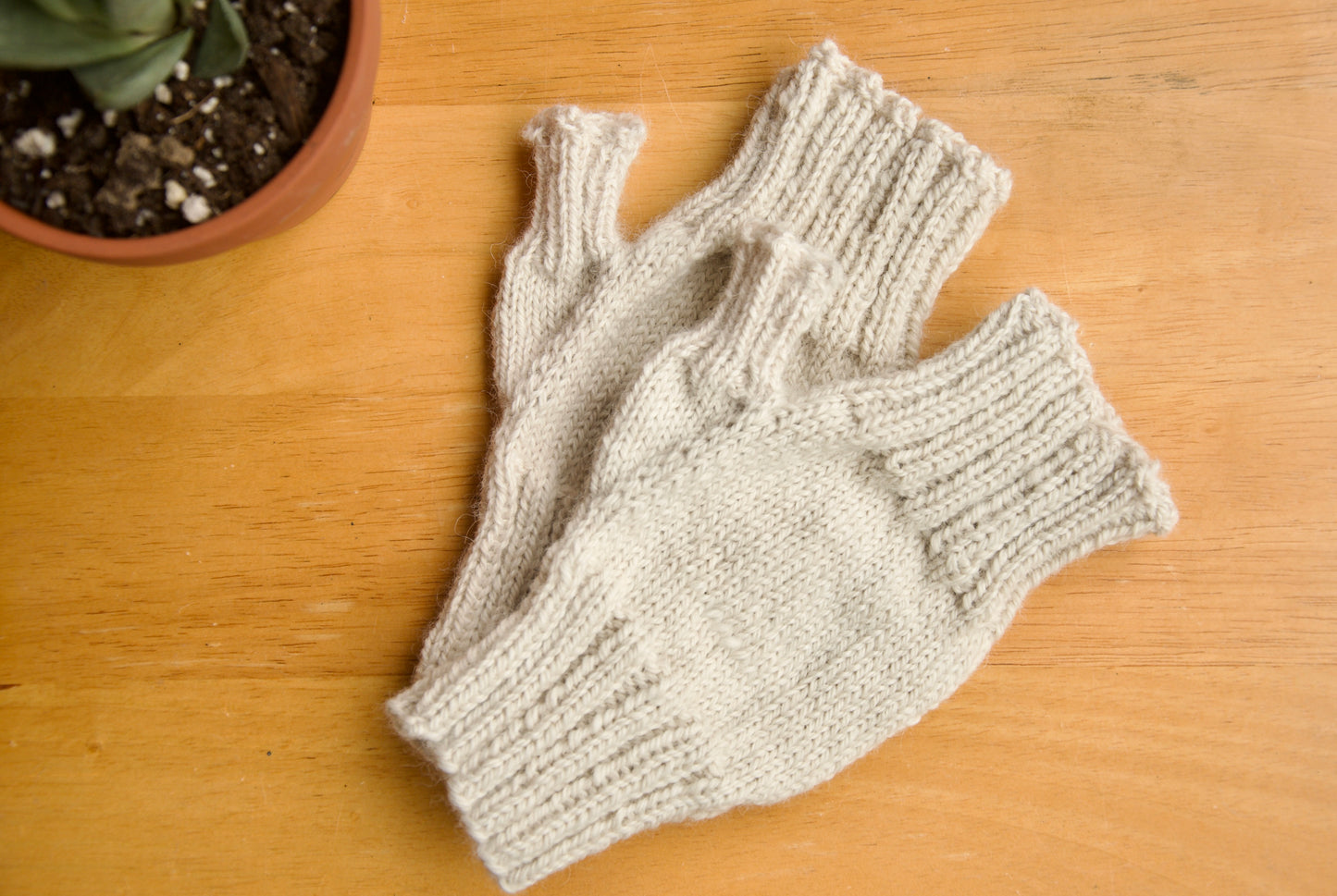Fingerless Mitts - Solid Colour