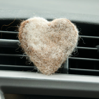Heart - Felted Air Fresheners (Vent Clip)