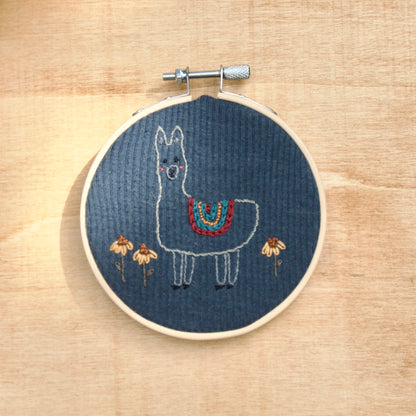 Embroidered Alpaca With Flowers