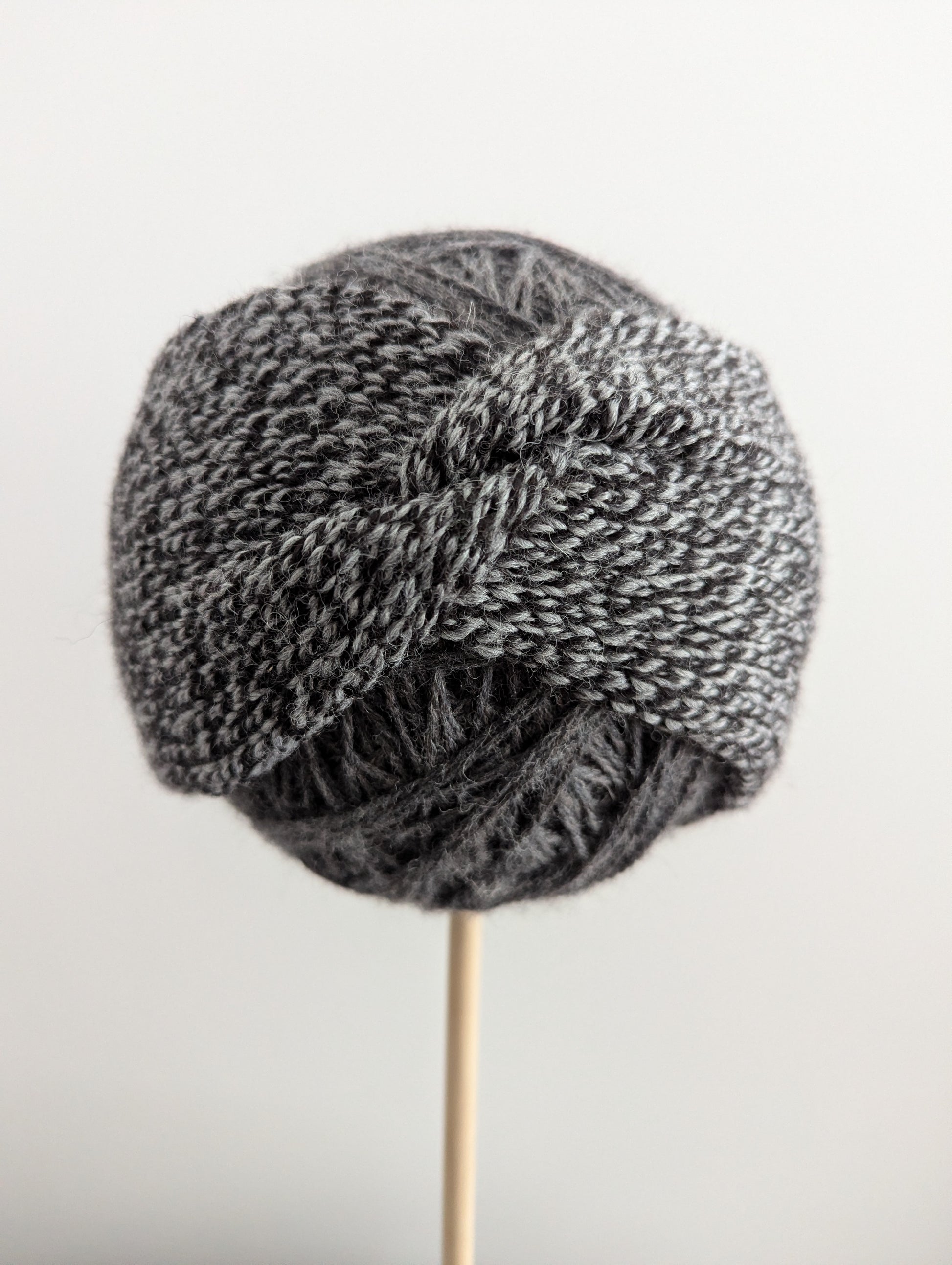 Knitted headband on a white background