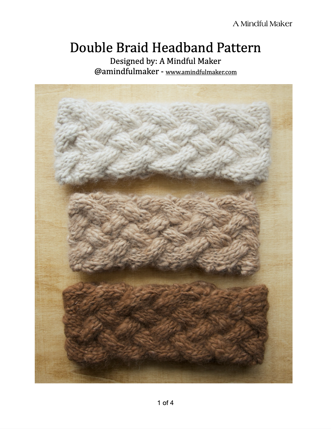 Double Braid Headband Pattern (PDF Pattern Only) – A Mindful Maker