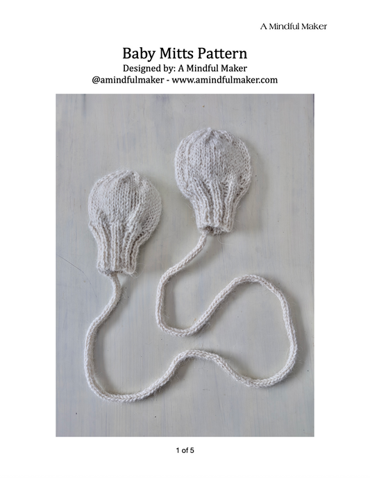 Baby Mitts Pattern (PDF Pattern Only)