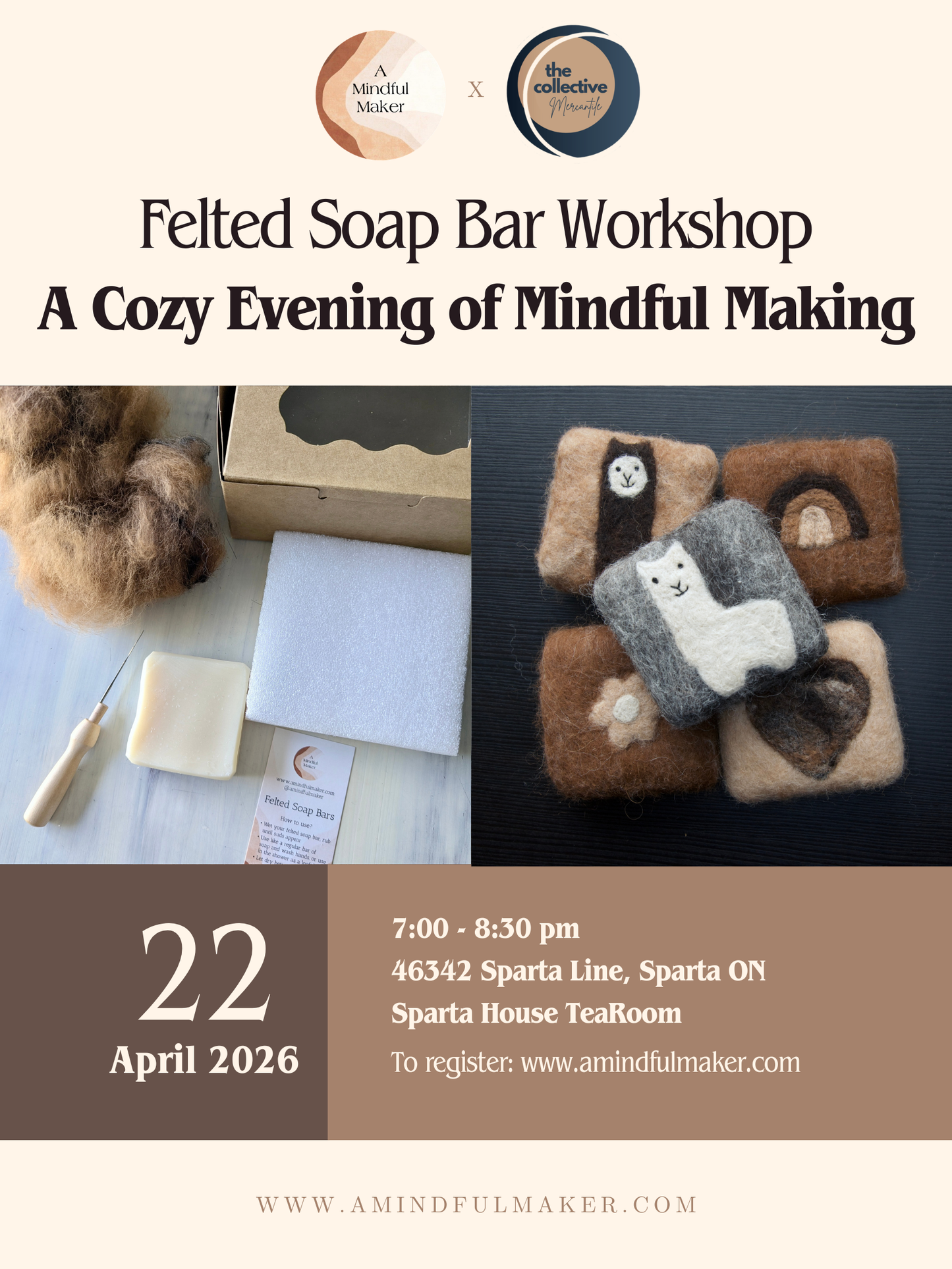 Felted Soap Bar Workshop – A Cozy Evening of Mindful Making