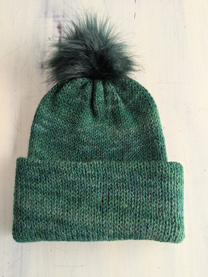 Solid Colour Beanies With Pom Poms