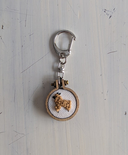 Keychains - Embroidery Alpaca (Thick White Background)